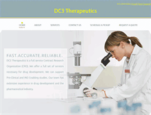 Tablet Screenshot of dc3therapeutics.com